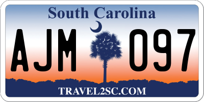 SC license plate AJM097