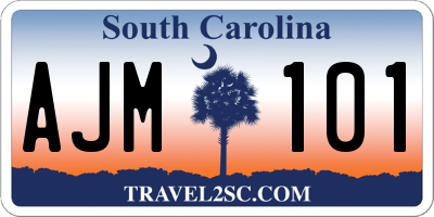 SC license plate AJM101