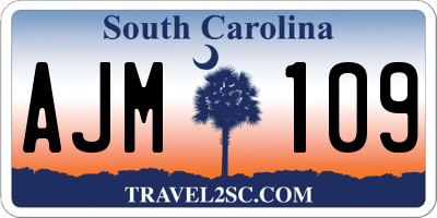 SC license plate AJM109