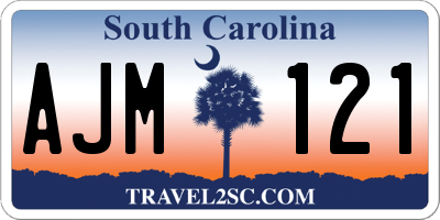 SC license plate AJM121