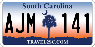 SC license plate AJM141