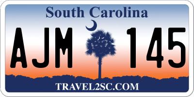 SC license plate AJM145