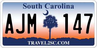 SC license plate AJM147