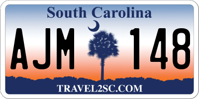 SC license plate AJM148