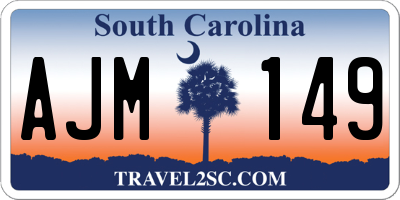 SC license plate AJM149