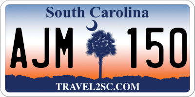 SC license plate AJM150