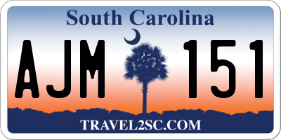 SC license plate AJM151
