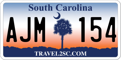 SC license plate AJM154