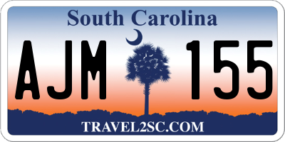 SC license plate AJM155