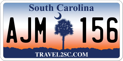 SC license plate AJM156