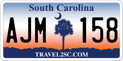 SC license plate AJM158