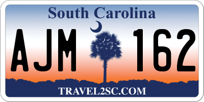 SC license plate AJM162