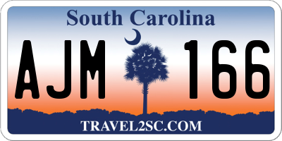 SC license plate AJM166
