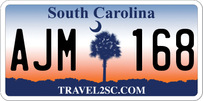 SC license plate AJM168