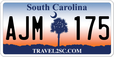 SC license plate AJM175