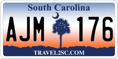 SC license plate AJM176