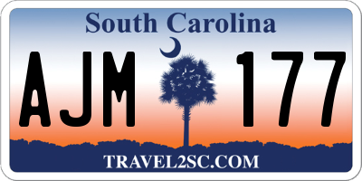 SC license plate AJM177