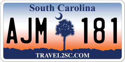 SC license plate AJM181