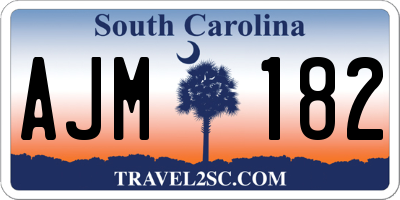 SC license plate AJM182