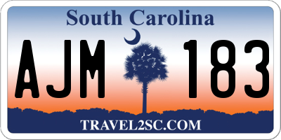 SC license plate AJM183