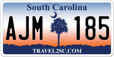 SC license plate AJM185