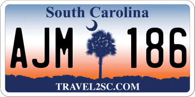 SC license plate AJM186