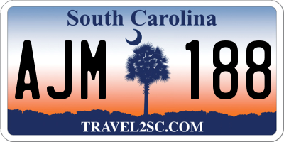 SC license plate AJM188
