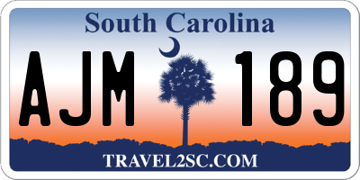 SC license plate AJM189