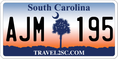 SC license plate AJM195