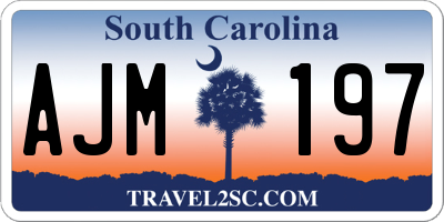 SC license plate AJM197