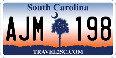SC license plate AJM198