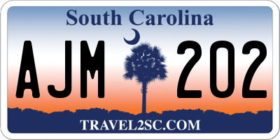 SC license plate AJM202
