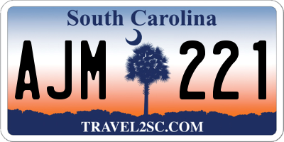 SC license plate AJM221