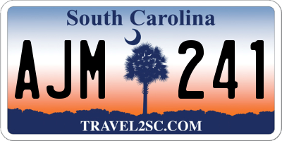 SC license plate AJM241