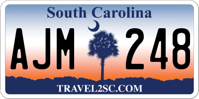 SC license plate AJM248