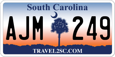 SC license plate AJM249