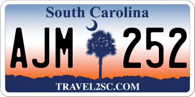 SC license plate AJM252
