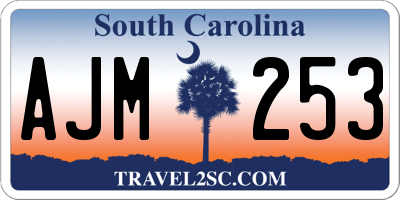 SC license plate AJM253