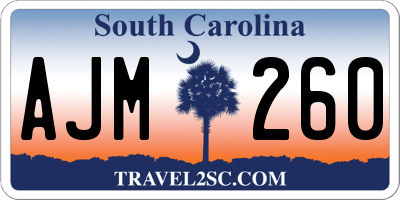 SC license plate AJM260