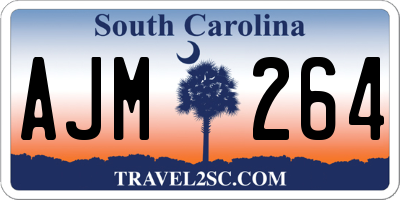 SC license plate AJM264