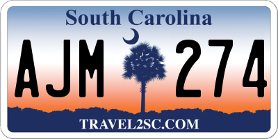 SC license plate AJM274
