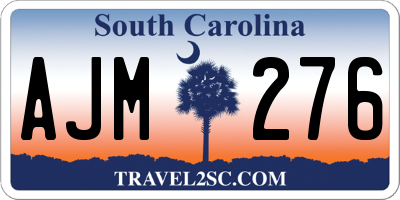 SC license plate AJM276