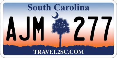 SC license plate AJM277