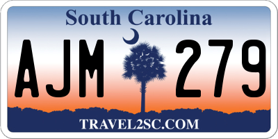 SC license plate AJM279