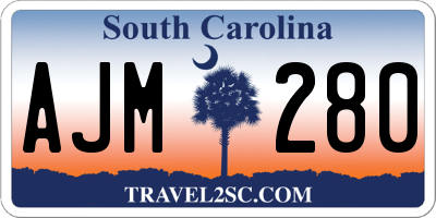 SC license plate AJM280