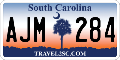 SC license plate AJM284