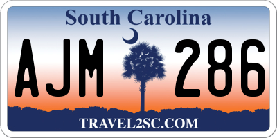 SC license plate AJM286