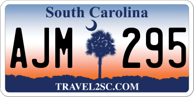 SC license plate AJM295
