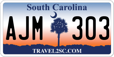 SC license plate AJM303