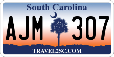 SC license plate AJM307